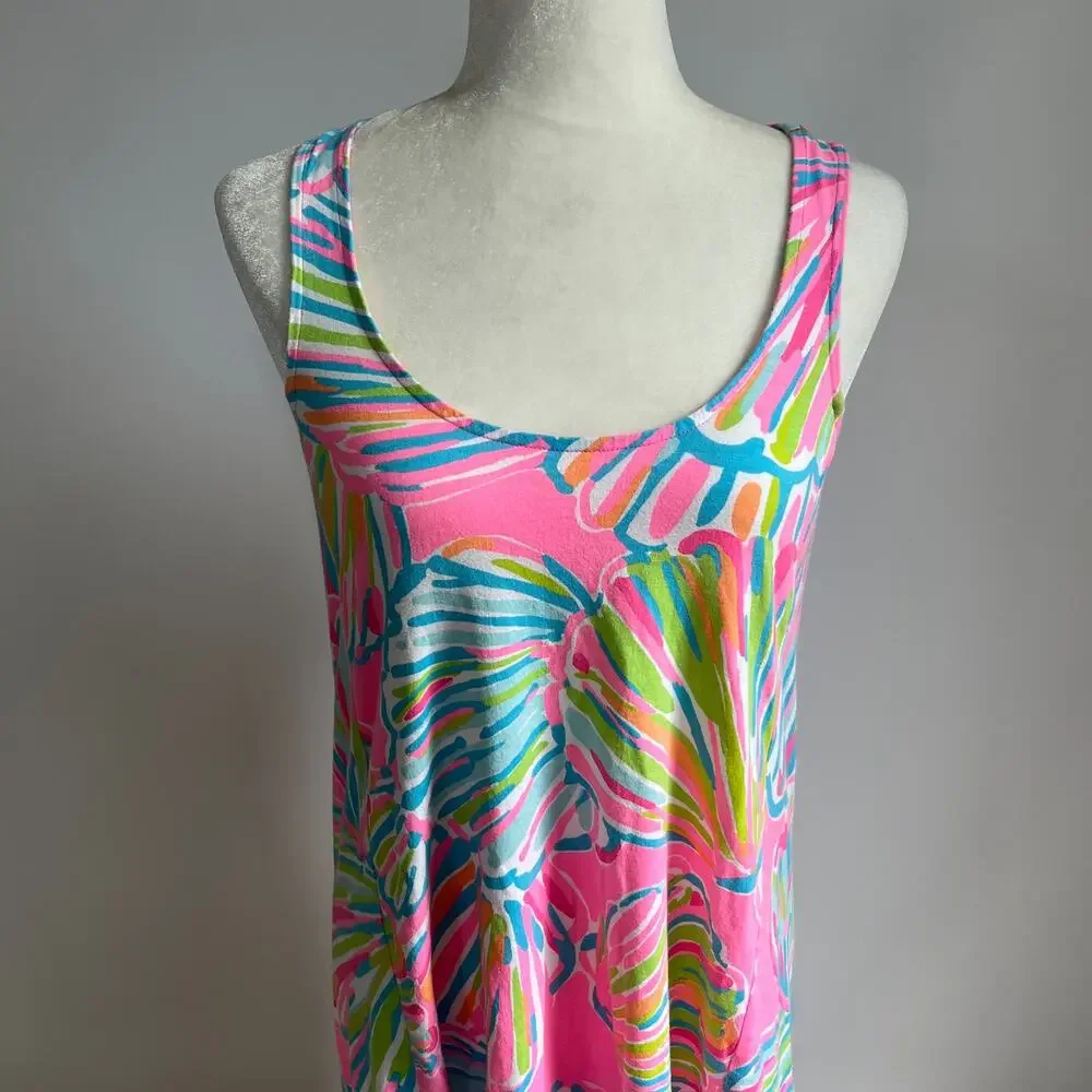 Lilly Pulitzer Monterey Dress Swim Coverup Pink Pout Shellabrate - Picture 2 of 6
